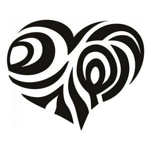 Rienda Libre Graphics - Decomural Tribal Love Heart Valentines Ws-15383