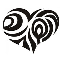 Rienda Libre Graphics - Decomural Tribal Love Heart Valentines Ws-15383