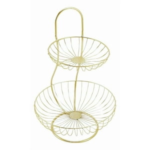 Genérico - Frutero Decorativo Cesto Frutas Dos Niveles Mostrador Jhn