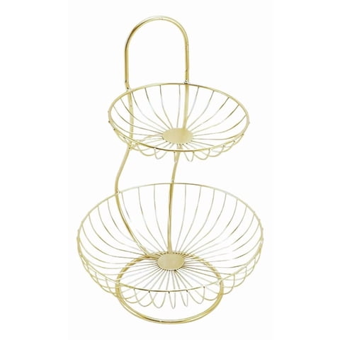 Genérico - Frutero Decorativo Cesto Frutas Dos Niveles Mostrador Jhn