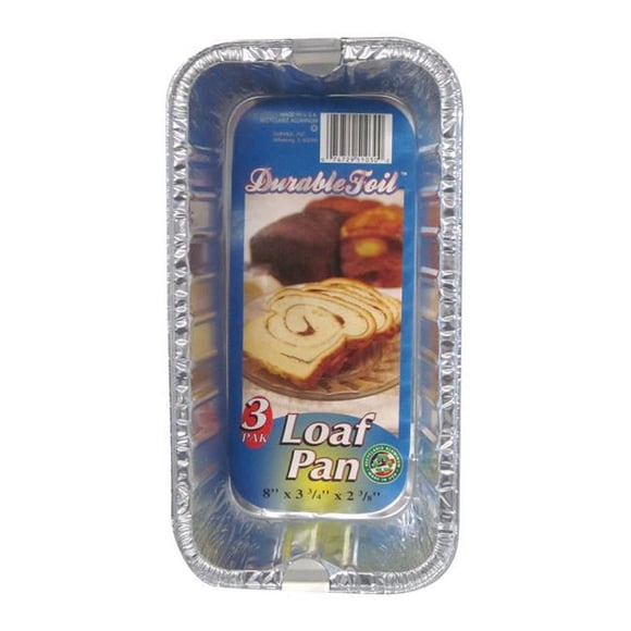 Molde para pan Durable Inc., aluminio, 9 cm x 20 cm, plateado