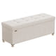 thumbnail image 1 of Banco otomano de almacenamiento SONGMICS, plegable, 30 L, color capuchino, color beige, 1 of 3