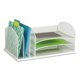 thumbnail image 1 of Organizador de Escritorio Safco Onyx de Malla de Acero Blanco con 3 Bandejas, 1 of 3
