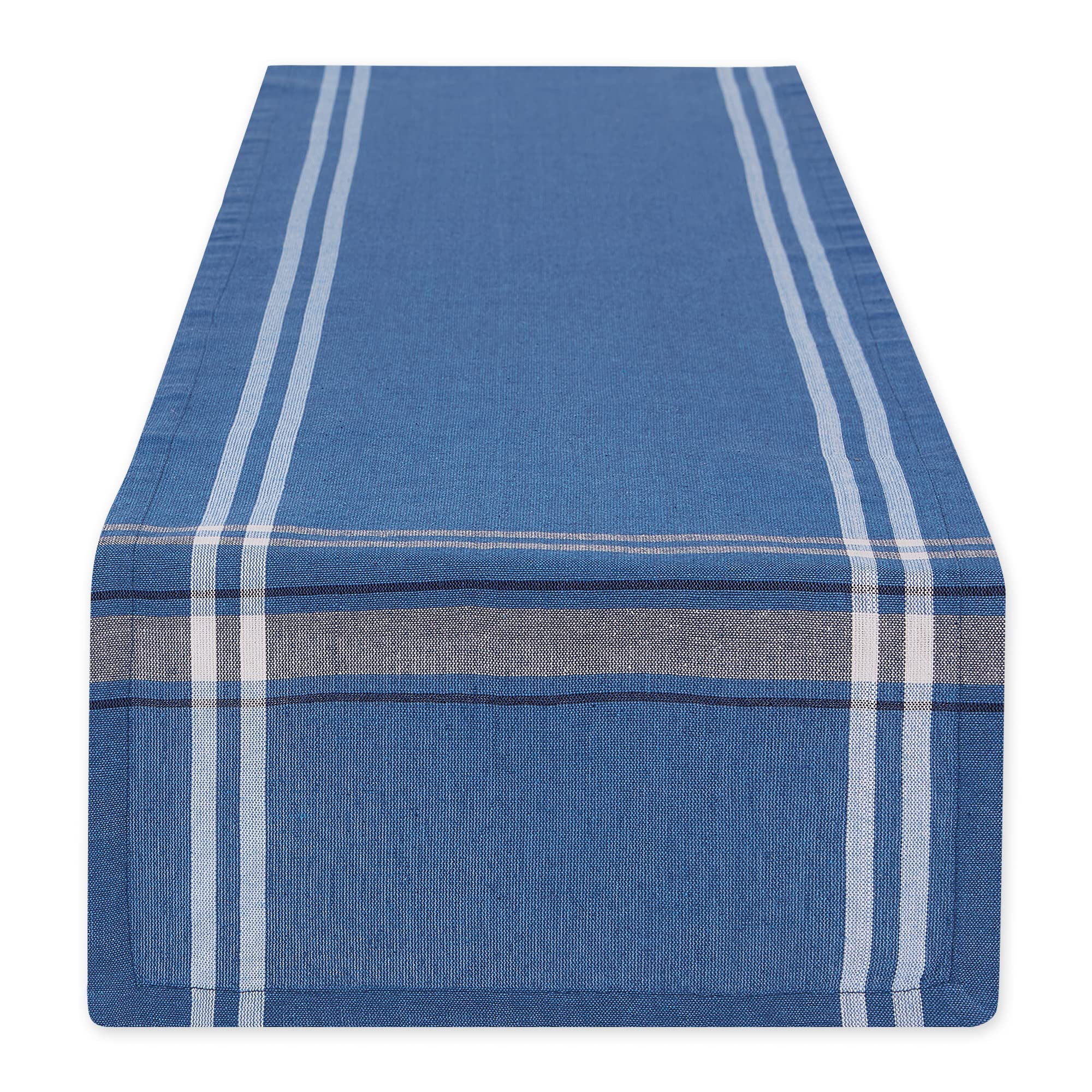 Camino De Mesa Dii French Stripe 36 X 274 Cm Azul De Algodón
