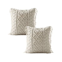 Genérico - Set De 2 Fundas De Cojin Con Estilo Bohemio 45X45Cm Beige 06