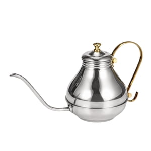 Bothyi - Hervidor De Café Por Goteo Para Exteriores, Cafetera De Goteo Para Interiores, Tetera De Cuello De Cisne Plateada