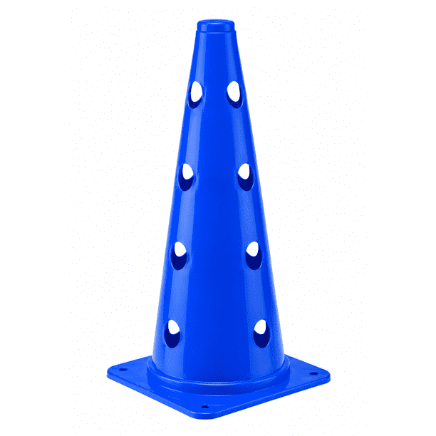 Cono de Entrenamiento 48 cm con Orificios y Punta Superior Cerrada