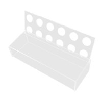 Bothyi - Florero Rectangular Largo Con Tapa Con Agujeros Para Foto Prop Decoración De Escritorio 30Cm