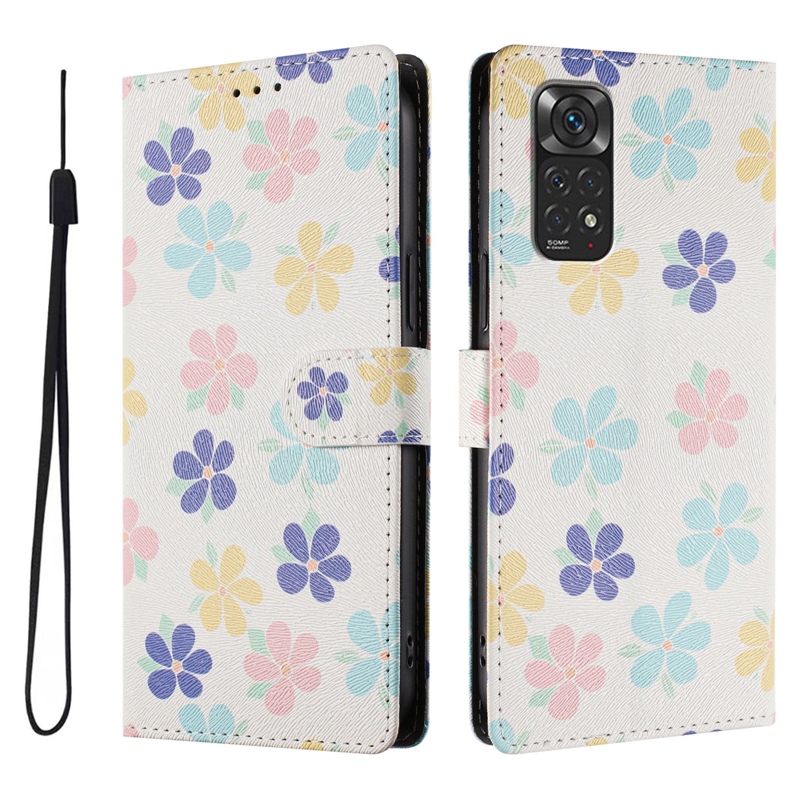 Foxdock Funda Tipo Cartera Para Xiaomi Redmi Note 11/11s 4g Con Soporte Y Correa – Diseño De Patrones Lindos