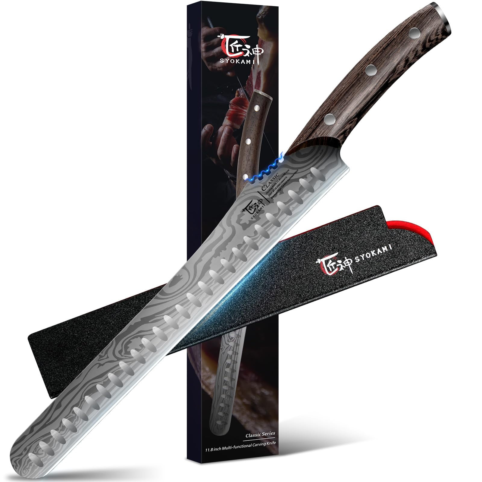 Cuchillo De Trinchar Syokami Para Cortar Pechugas, 30 Cm, Estilo Japonés