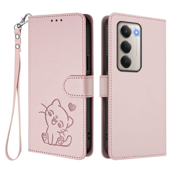 Funda Volteable tipo Billetera con Correa para Xiaomi Redmi 15 4G/5G, Rosa