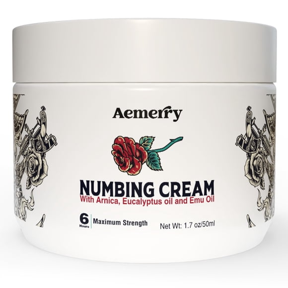 Crema Anestésica para Tatuajes Aemerry Máxima Potencia 50 ml