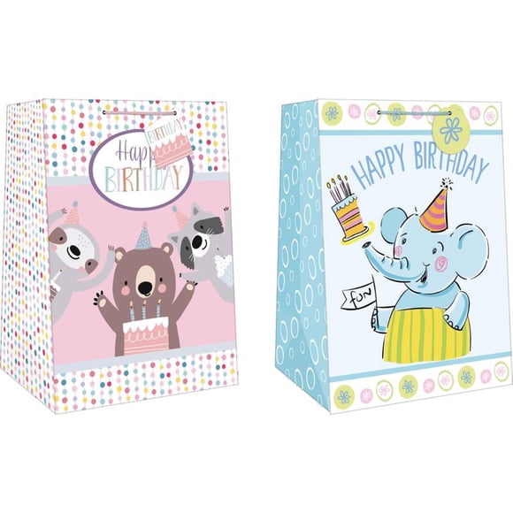 Bolsa de regalo con imágenes de papel variadas, tamaño Jumbo Juvy Birthday