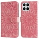 thumbnail image 5 of Funda tipo cartera FOXDOCK para Honor X8 4G , diseño girasol en relieve, cuero PU, cierre magnético, soporte y tarjetero, 5 of 5