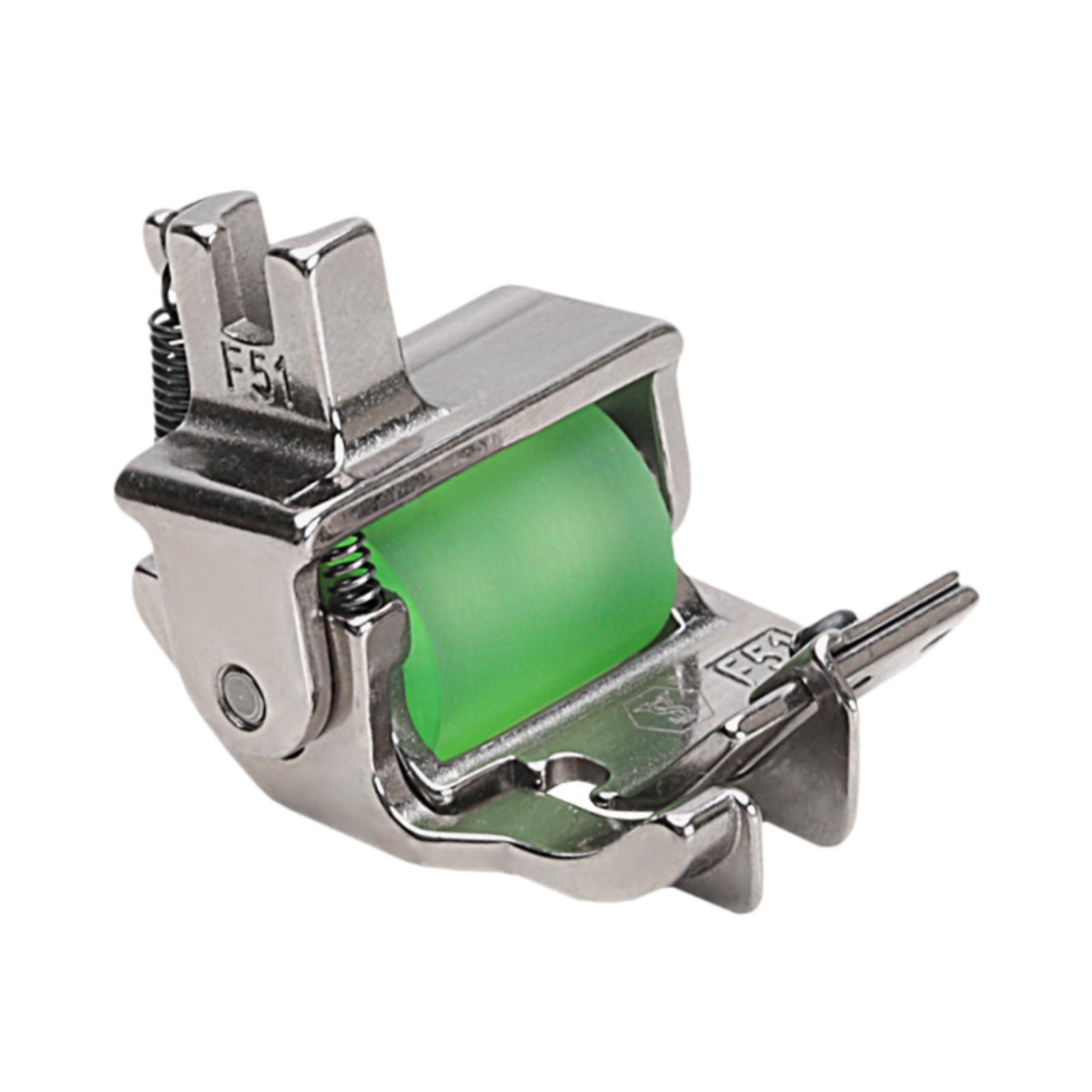 Magideal - Prensatelas De Rodillo, Rueda De Goma, Resistente Al Desgaste, Fácil De Usar, Prensatelas De Rodillo Con Borde Ajustable, Para Puntada De Cadeneta.