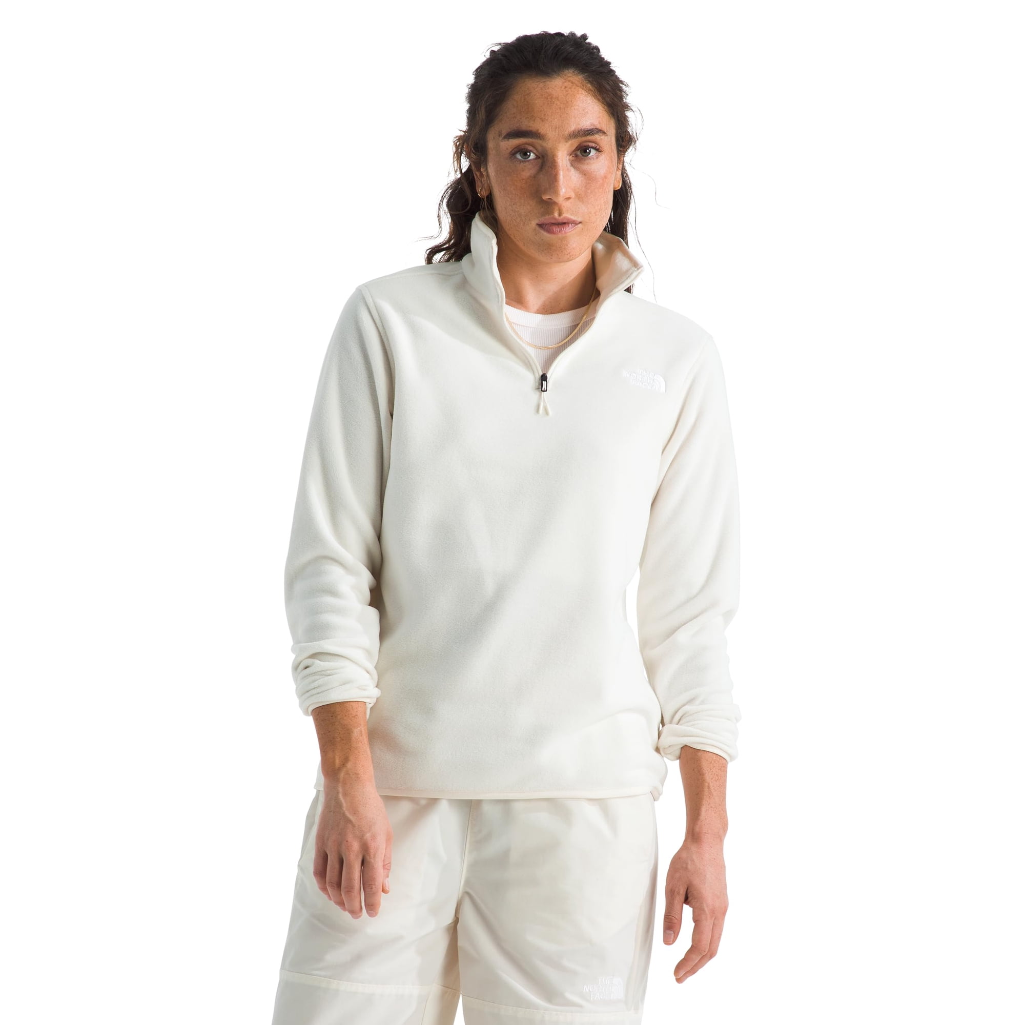 Chaqueta The North Face Glacier De Forro Polar Con Cremallera, Color Blanco Dune