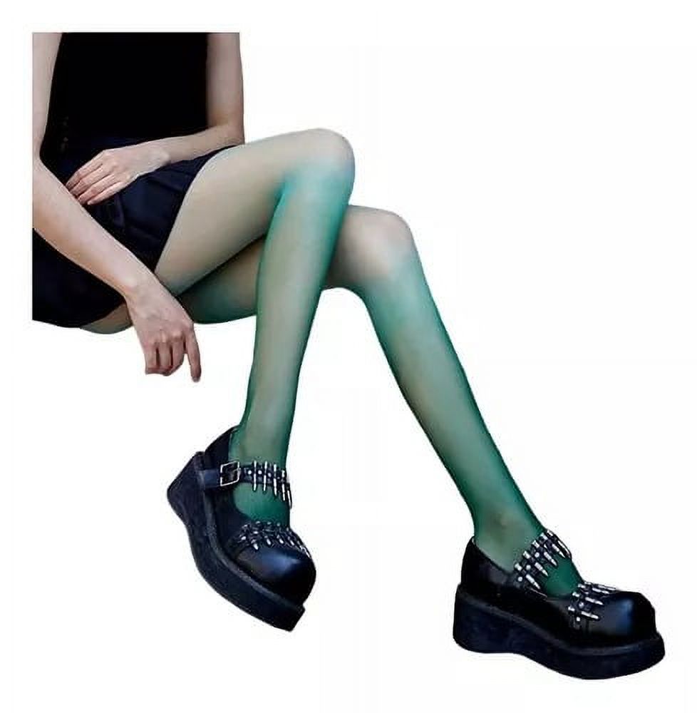 Me Señorita - Panty Semi Transparentes Con Degradado Para Mujer - Kawai - Verde