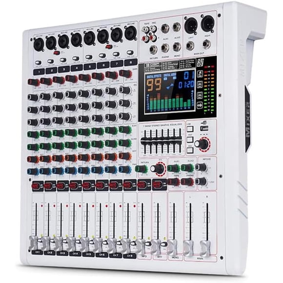 Consola de Mezcla de Audio Yamnweo GF8PRO de 8 Canales con Bluetooth