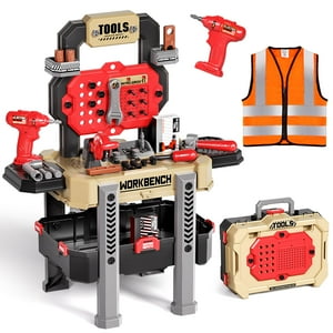 Banco De Herramientas De Juguete Deejoy Kids Con Herramientas Realistas Y Taladro Eléctrico
