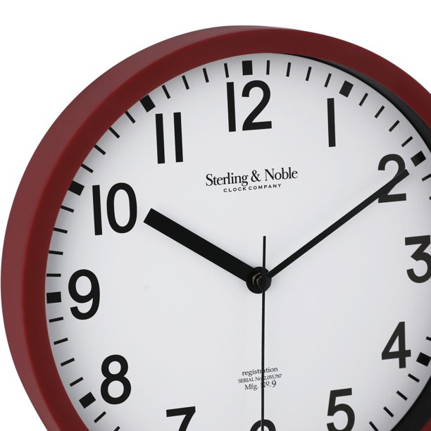 Reloj Pared Muro 22 cm Rojo Circular Lider