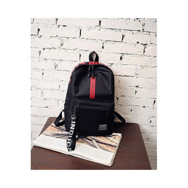 Fashion Nylon Backpack Preppy Style Students School Casual Solid Color Large Handbags Schoolbag Bookbag Teenager Travel