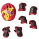 thumbnail image 3 of 7 Uds Chico Patinaje Sobre Ruedas Scooter Casco Rodillera Protector De Mu?eca Codera Rojo, 3 of 5