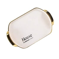 Oem - Bandeja Elegante Servir Dorado Decorativa Ovalada Ex Grande