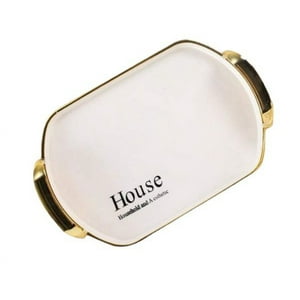 Oem - Bandeja Elegante Servir Dorado Decorativa Ovalada Ex Grande