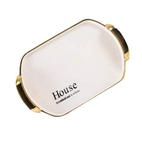 Oem - Bandeja Elegante Servir Dorado Decorativa Ovalada Ex Grande