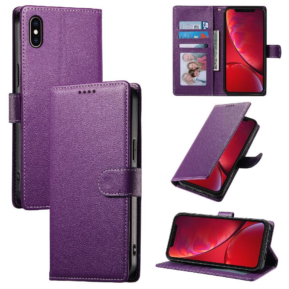 Foxdock - Funda Para Iphone Xs Max– Cuero Premium, 3 Ranuras Para Tarjetas, Protección Contra Impactos