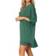thumbnail image 4 of INSPIRE CHIC Conjunto de salón de punto acanalado para mujer Camiseta de manga corta de gran tamaño y pantalones cortos de ciclista de cintura alta Suave conjunto de dos piezas XL Verde oscuro, 4 of 6