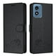 thumbnail image 1 of Funda tipo cartera FOXDOCK para Motorola MOTO G 5G 2024 con soporte, ranuras, RFID, diseño de gato, 1 of 5