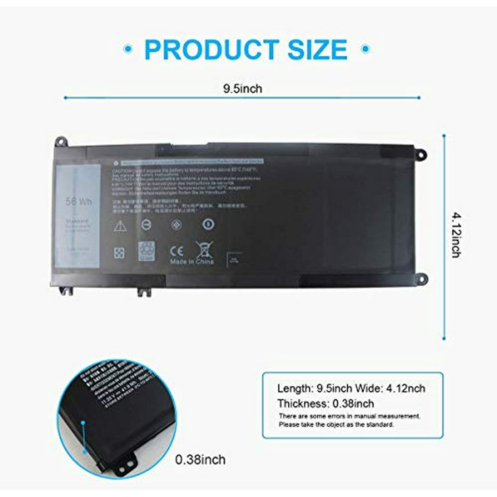 33YDH Dell Batterij nieuw 56Wh voor Inspiron 17 (7778), (7779 33YDH Dell Batterij nieuw 56Wh voor Inspiron 17 (7778), (7779