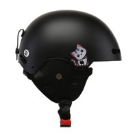 Ioensy - Casco De Esquí Casco De Nieve Portátil Ajustable Para Ciclismo Ciclismo De Carretera Negro