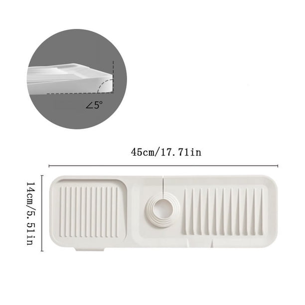 1pc Silicone Draining Pad, Faucet Draining Pad 17.71*5.51in