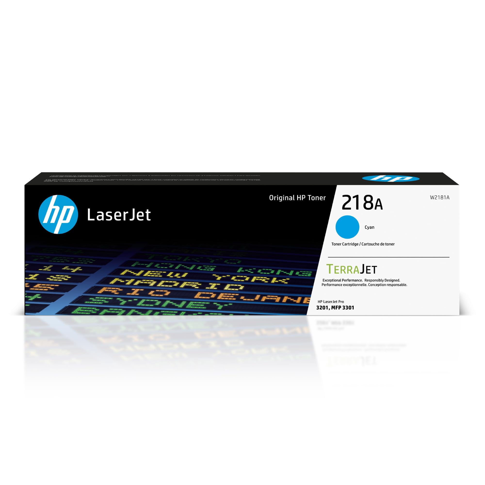 Hp 218a Cyan Toner Cartridge | Works With Color Laserjet Pro 3201, Mfp 3301 Series | W2181a