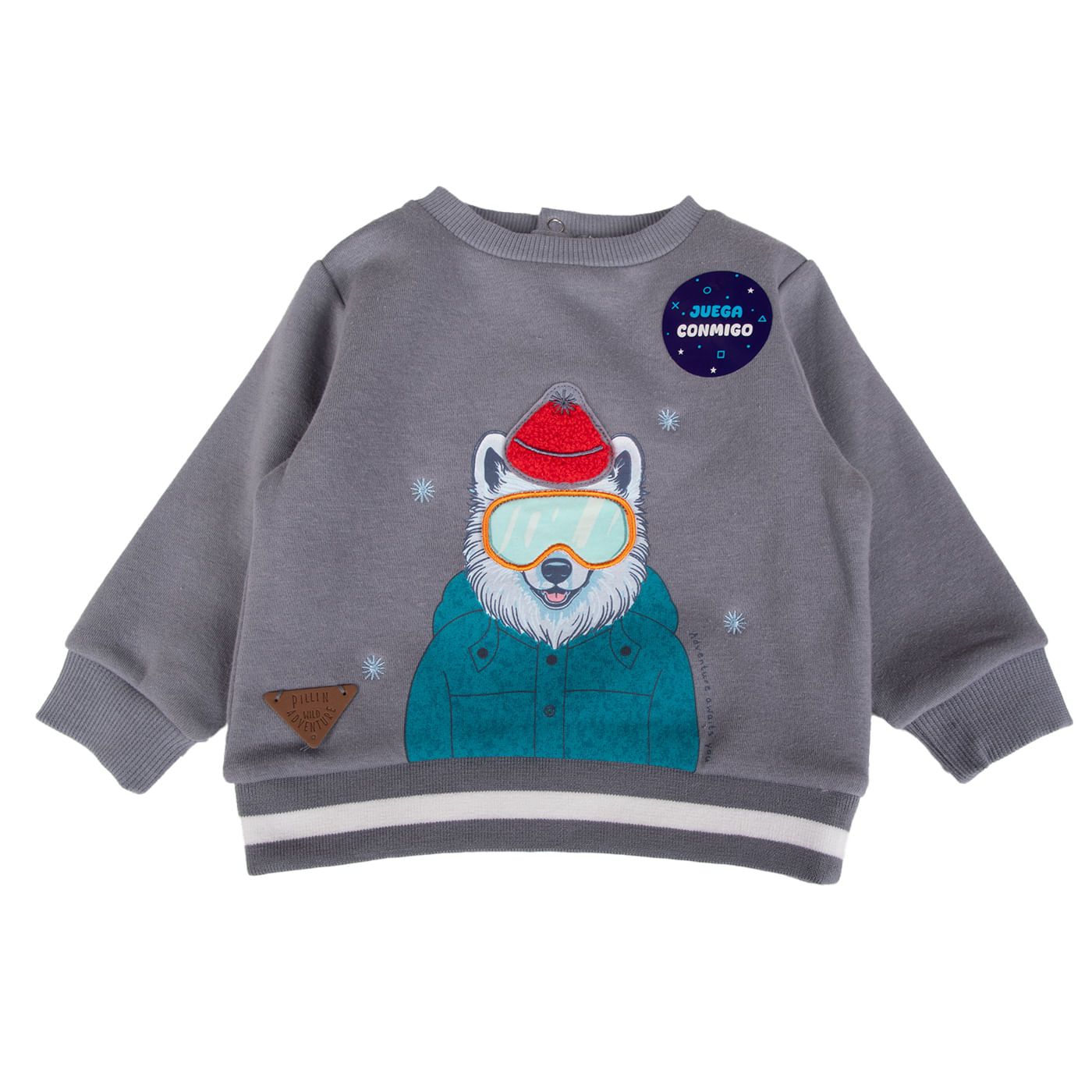 Polerón Bebé Niño Gris Pillin