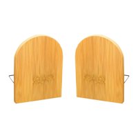 Magideal - Bookends Decorativos Titulares De Libros Bambú De Madera Decoración Del Hogar Organización Eficiente Stopers Book Fines Para Sala De Estar Guarderías L