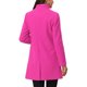 thumbnail image 3 of INSPIRE CHIC Abrigo de Mujer de Largo Medio con Cuello Mao, Abotonado, Abrigo de Invierno con Bolsillos Inclinados y Forro Completo Rosa Fucsia M, 3 of 6