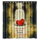 thumbnail image 1 of Cortina de ducha con bonito versículo bíblico Proverbios 4:23 "Por encima de todo, guarda tu corazón", juego de cortinas de baño con ganchos, tamaño 66 x 72 pulgadas, 1 of 3