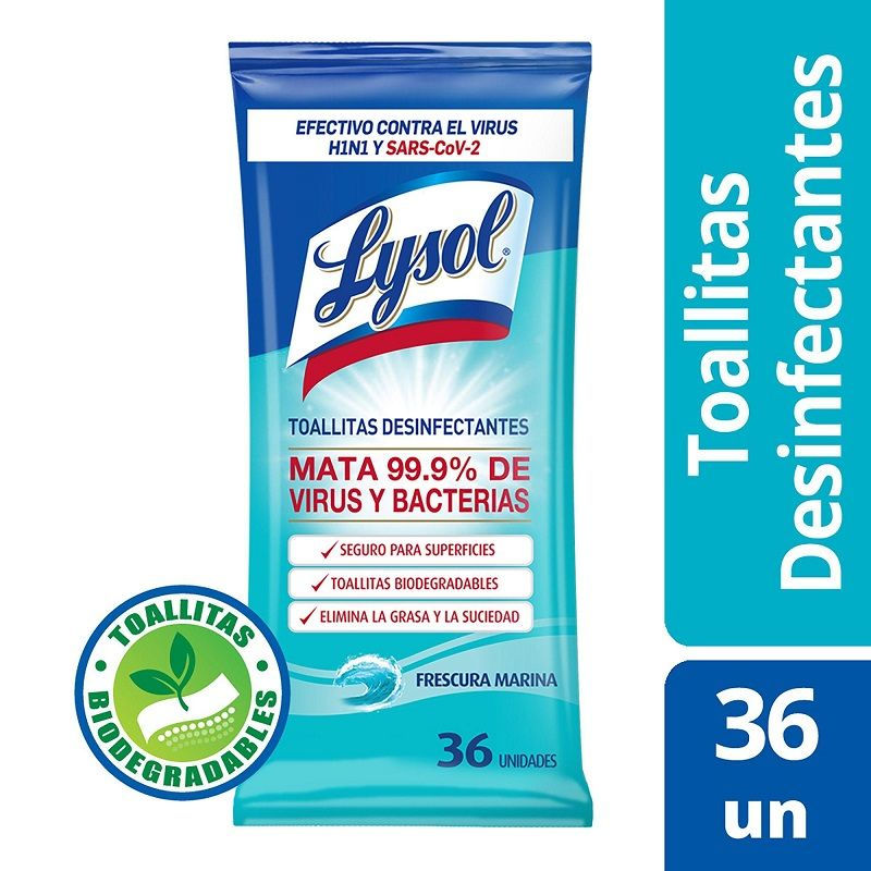 Lysol - Toallitas Desinfectantes Frescura Marina