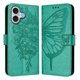 thumbnail image 1 of Funda cartera mariposa para iPhone 17 con soporte y ranuras para tarjetas Verde, 1 of 5