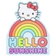 thumbnail image 1 of Cartel de pared plateado con diseño de búfalo Hello Kitty Rainbow, tamaño grande, MDF, 1 of 3
