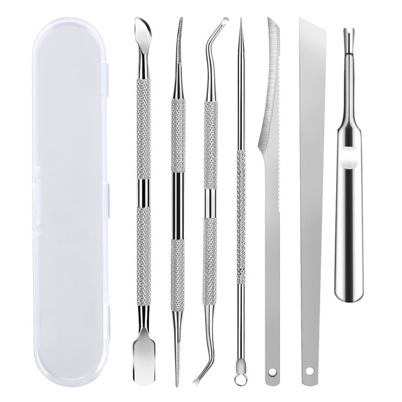 Kuanstore Kit para uña encarnada 7 piezas acero quirúrgico