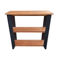 Marfeld Muebles - Arrimo 3 Divisiones Cafe Con Patas Negras