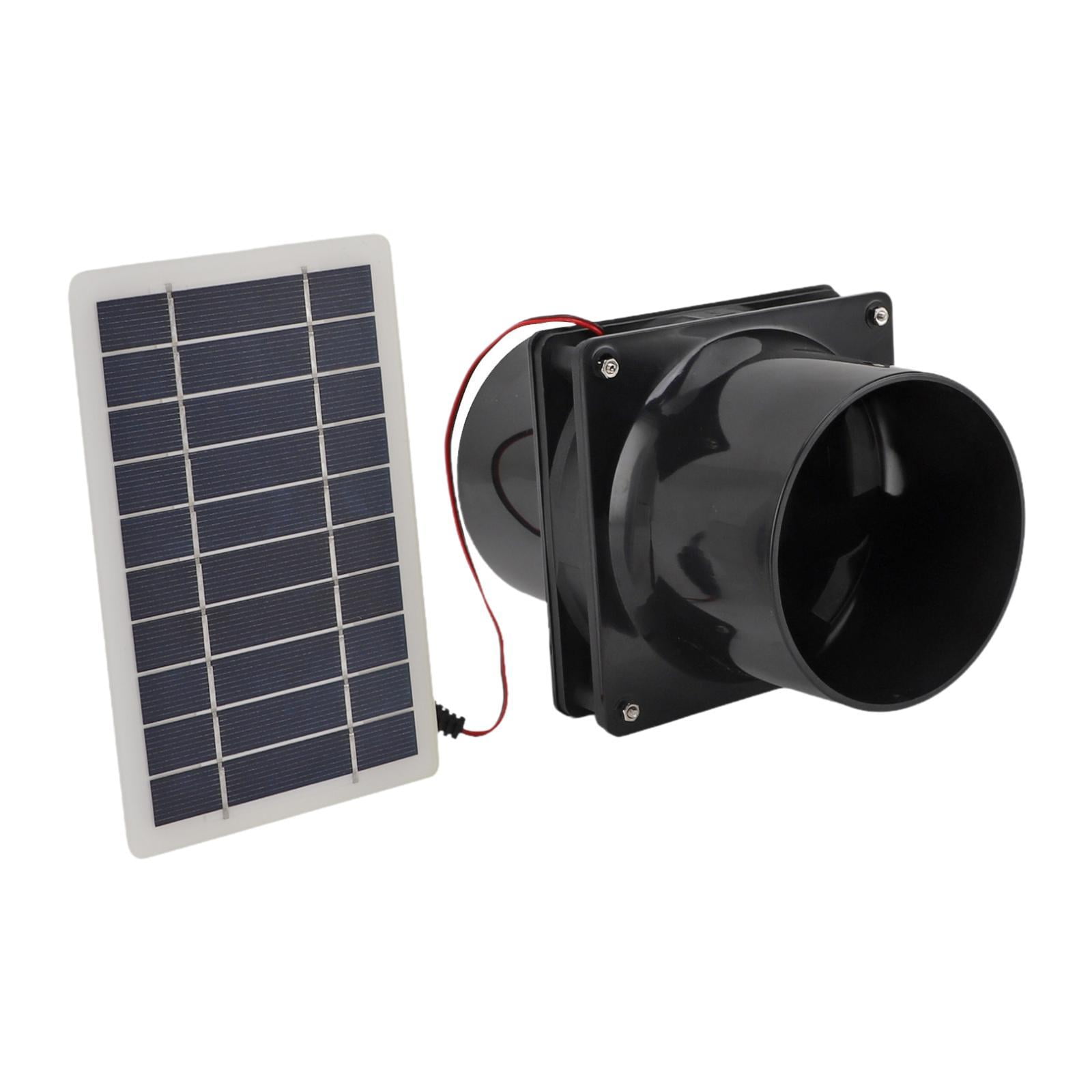 Magideal - Ventilador Con Panel Solar, Extractor De Aire, Ventilador Portátil De Refrigeración Diy, Equipo De Ventilación Para Invernadero, Gallinero Al Aire
