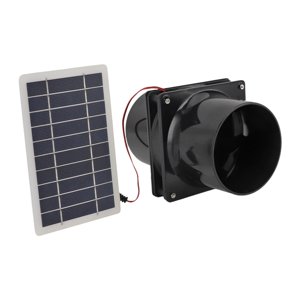 Magideal - Ventilador Con Panel Solar, Extractor De Aire, Ventilador Portátil De Refrigeración Diy, Equipo De Ventilación Para Invernadero, Gallinero Al Aire