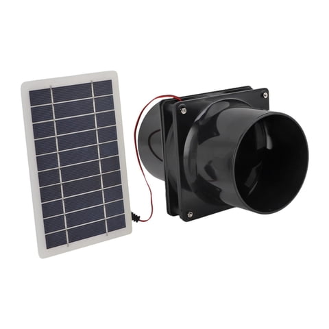 Magideal - Ventilador Con Panel Solar, Extractor De Aire, Ventilador Portátil De Refrigeración Diy, Equipo De Ventilación Para Invernadero, Gallinero Al Aire