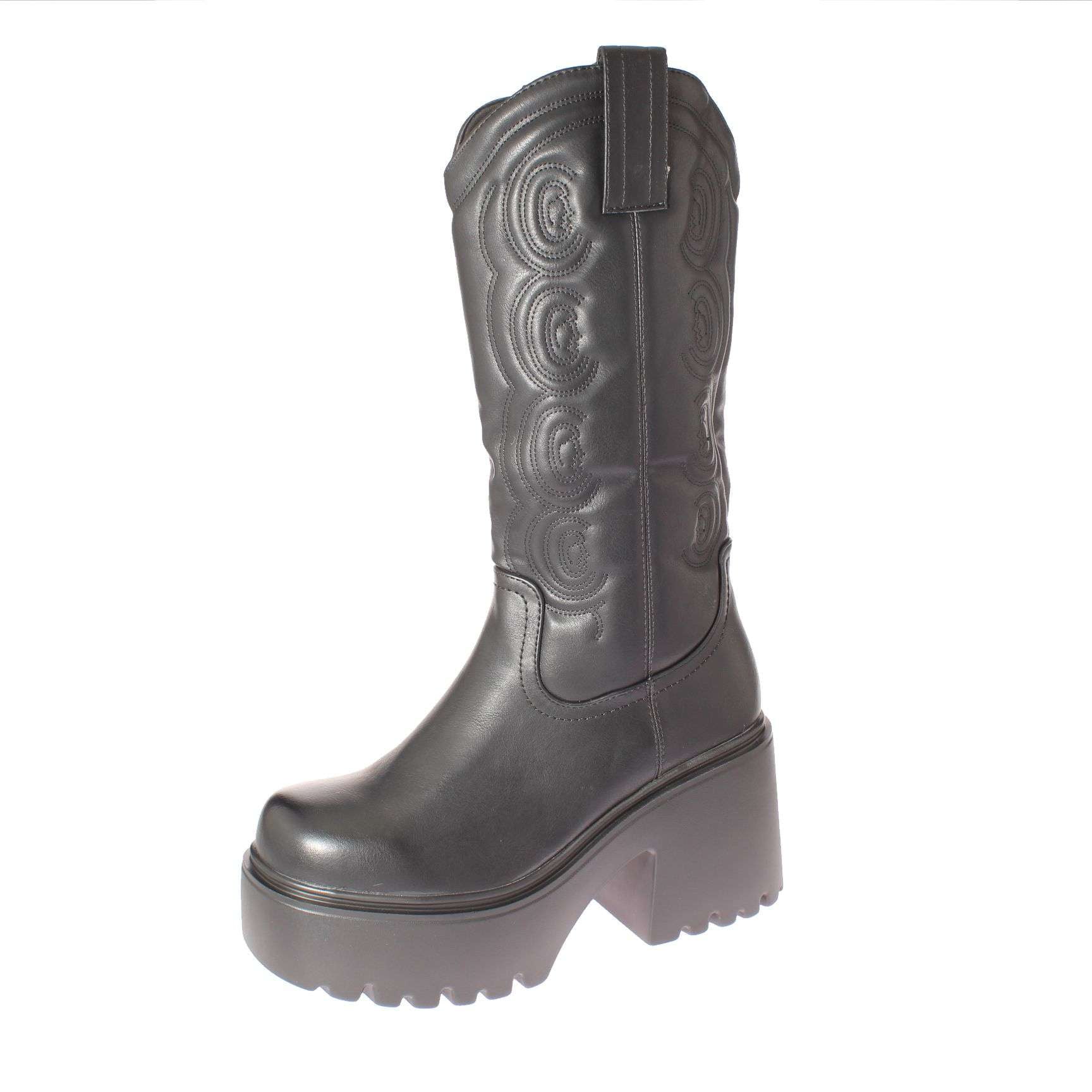 Bota Terraplen Negro Vía Franca