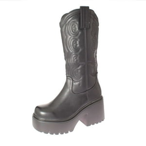 Bota Terraplen Negro Vía Franca